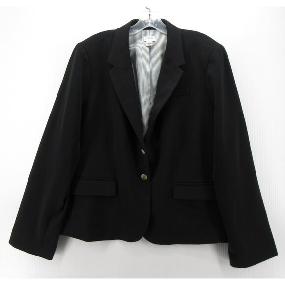 J Crew Blazer 22 Plus Jacket Coat Career Formal Teacher Gold Buttons - Picture 1 of 11